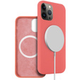 Pouzdro pro iPhone 13 Pro, Silicone MagSafe, růžové