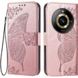 Klopové pouzdro pro Realme 11 Pro / 11 Pro +, Butterfly, růžové rose gold