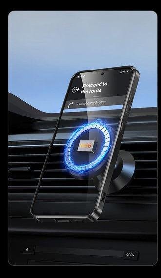 Pouzdro pro Samsung Galaxy A56, Electro MagSafe, černé + sklo na displej