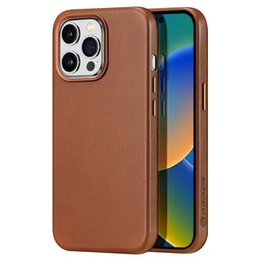 Pouzdro pro iPhone 14 Pro, Dux Ducis Max Naples, hnědé