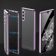 Pouzdro pro Samsung Galaxy S23 Plus, Magnetic Dual Glass, fialové
