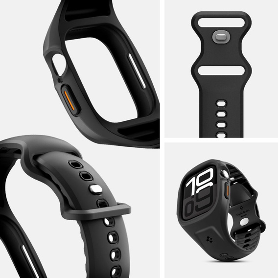 Etui Pasek SPIGEN do Apple Watch 4/5/6/7/SE 44/45mm, Rugged Armor Pro, Charcoal Grey
