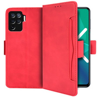 Klopové pouzdro pro Oppo Reno5 Lite, Card Slot, červené