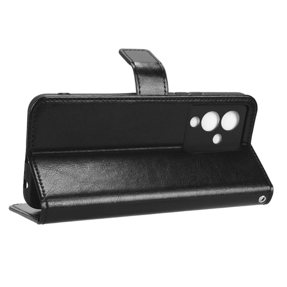 Klopové pouzdro pro Infinix Note 12 5G, Crazy Horse Wallet, černé