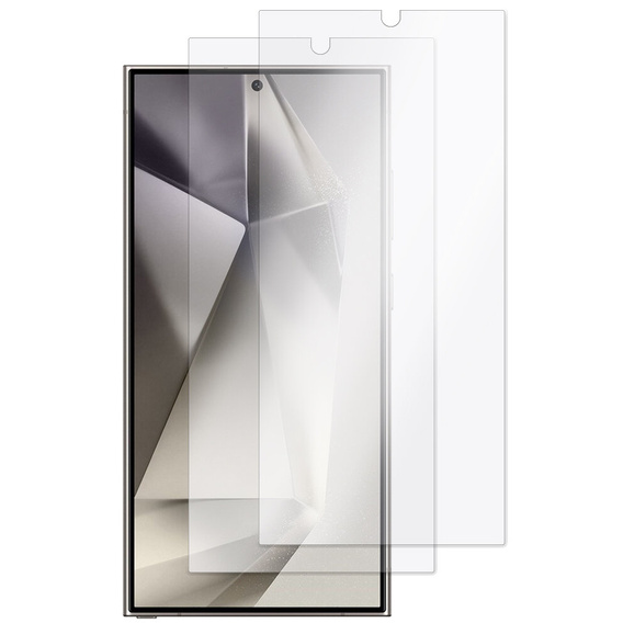 2x tvrzené sklo pro Samsung Galaxy S24 Ultra, ERBORD 9H Hard Glass na displeji