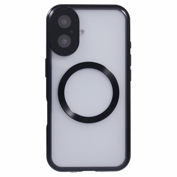 Magnetické pouzdro Dual Glass MagSafe pro iPhone 16, černé