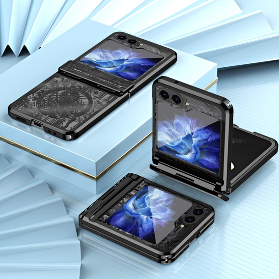 Pouzdro pro Samsung Galaxy Z Flip7 FE / Z Flip6, Mechanical Legend, černé