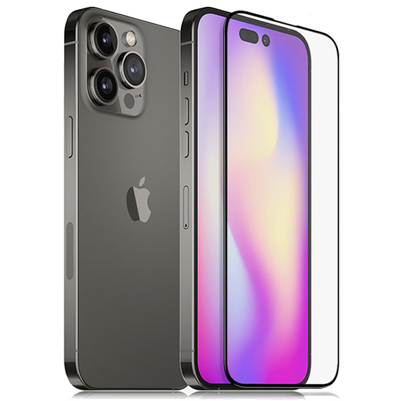 3D tvrzené sklo pro iPhone 15 Pro Max, černé