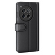 Flipové pouzdro pro OnePlus 12 5G, Split Leather, černé