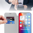 Klopové pouzdro pro iPhone 16 Pro Max, RFID Wallet MagSafe CamShield, stříbrné
