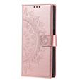 Klopové pouzdro pro Samsung Galaxy A34 5G, Mandala, růžové rose gold