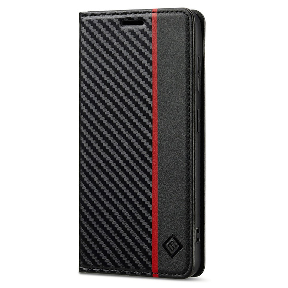 Pouzdro s klopou LC.IMEEKE Carbon pro Samsung Galaxy A57 5G, černé