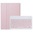 Pouzdro + klávesnice Apple iPad Air 11" 6 gen. 2024, Leather Pen Slot, růžové rose gold