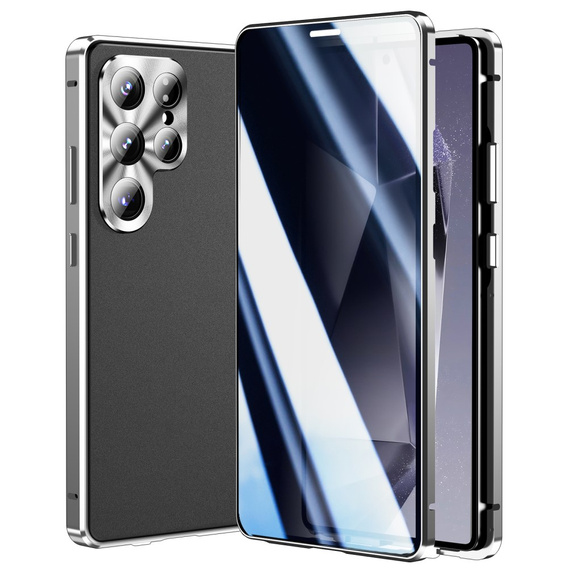 Pouzdro pro Samsung Galaxy S25 Ultra, Privacy Dual Glass, stříbrné
