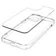 Pouzdro Spigen pro iPhone 15, Ultra Hybrid, průhledné + 9H tvrzené sklo