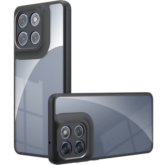 Pouzdro pro Xiaomi Redmi 15 5G / 4G, s ochranou fotoaparátu, průhledné s černými boky