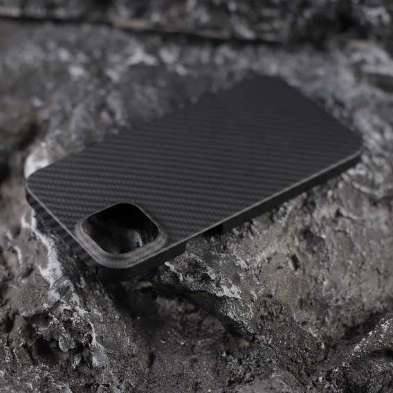 Pouzdro pro iPhone 14, Aramid Fiber Cover, černé