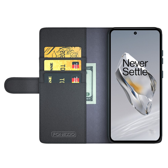 Flipové pouzdro pro OnePlus 12 5G, Split Leather, černé