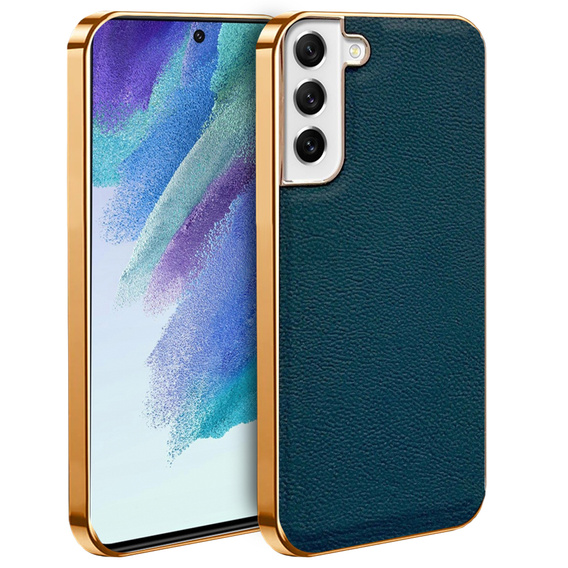 Pouzdro pro Samsung Galaxy S21 FE 5G, Cowhide Leather, zelené