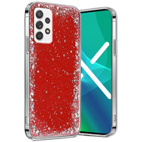 Pouzdro pro Samsung Galaxy A32 5G, Glittery, červené