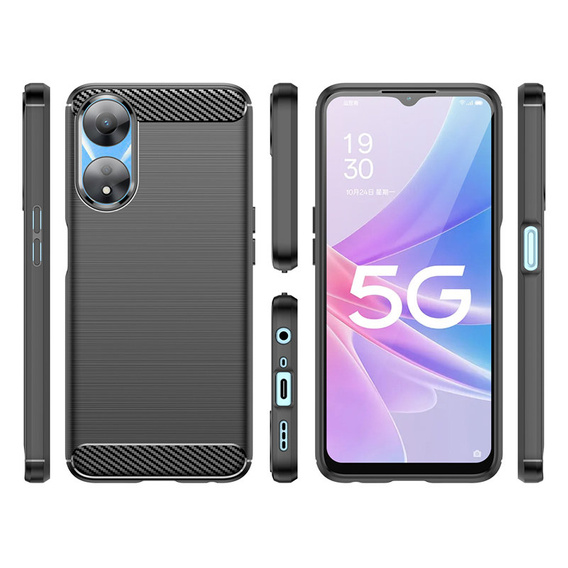Pouzdro pro Oppo A78 5G, Carbon, černé