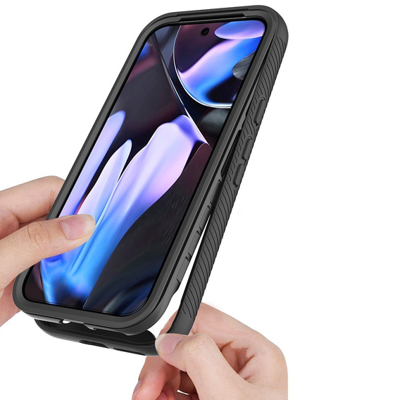 Pouzdro pro Google Pixel 9a, Shockproof, s fólií na displej, pro MagSafe, černé