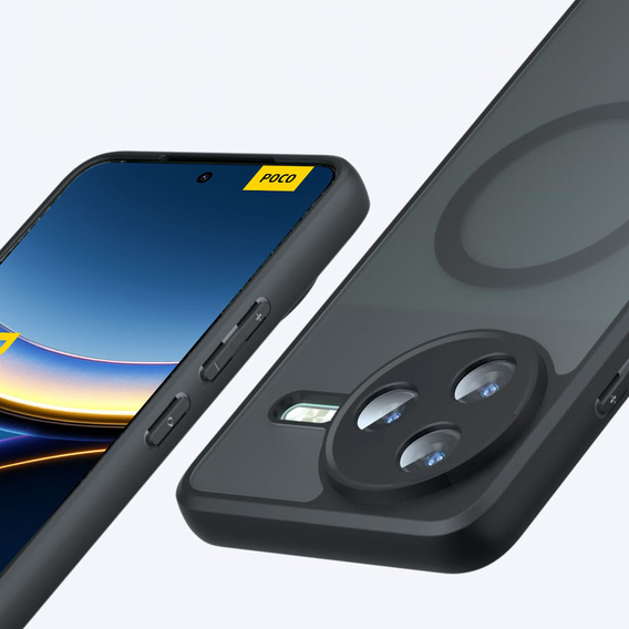 Pouzdro pro Xiaomi Poco F7 Pro, pro MagSafe, ERBORD Matt Case, černý