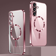 Pouzdro pro Samsung Galaxy A36, Electro MagSafe, růžové rose gold + sklo na displej