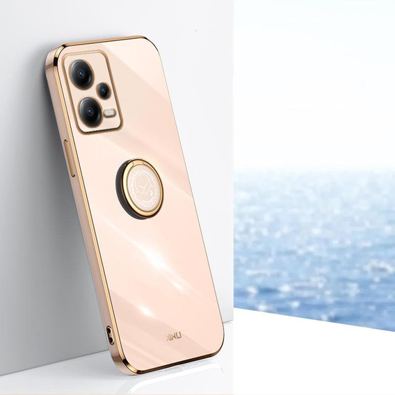 Pouzdro pro POCO X5 Pro 5G, Electro Ring, růžové rose gold