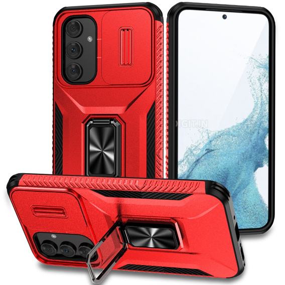 Pancéřové pouzdro pro Samsung Galaxy A54 5G, pancéřový kroužek Slide Ring, červené
