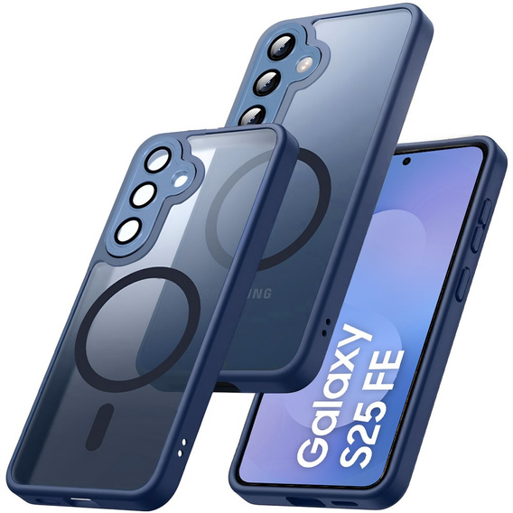 Matné pouzdro pro iPhone 17 Pro, pro MagSafe, průsvitně modré