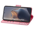 Klopové pouzdro pro Motorola Edge 60 / 60 Fusion, Butterfly, růžové rose gold