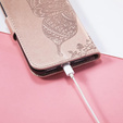 Klopové pouzdro pro Samsung Galaxy M55 5G, Butterfly, růžové rose gold