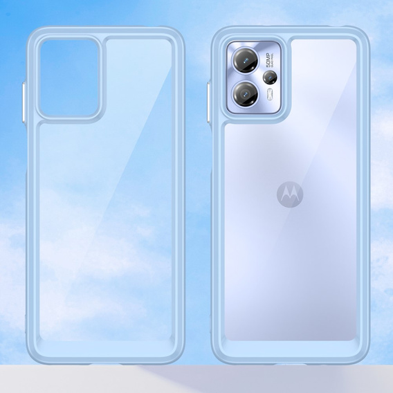 Pouzdro pro Motorola Moto G13 / G23, Fusion Hybrid, transparentní / modré