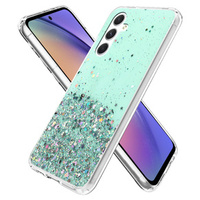 Pouzdro pro Samsung Galaxy A54 5G, Glittery, zelené