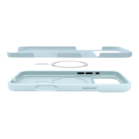 Spigen pouzdro pro iPhone 17 Pro, Silicone Fit MagSafe, Mute Blue
