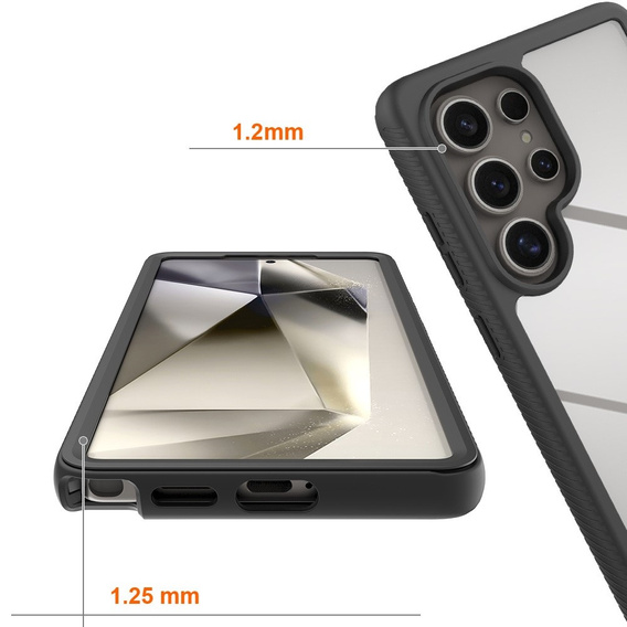 Pouzdro pro Samsung Galaxy S25 Ultra, Shockproof, s fólií, černé