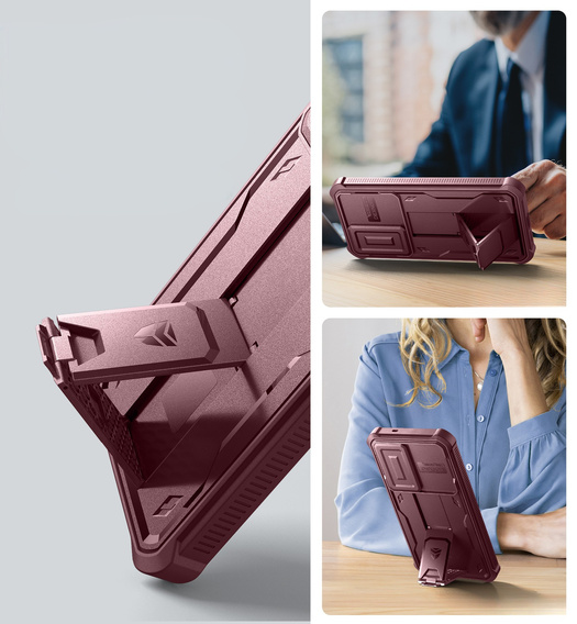 Pancéřové pouzdro pro Samsung Galaxy S25+ Plus, Dexnor Full Body (Two Frames), červené