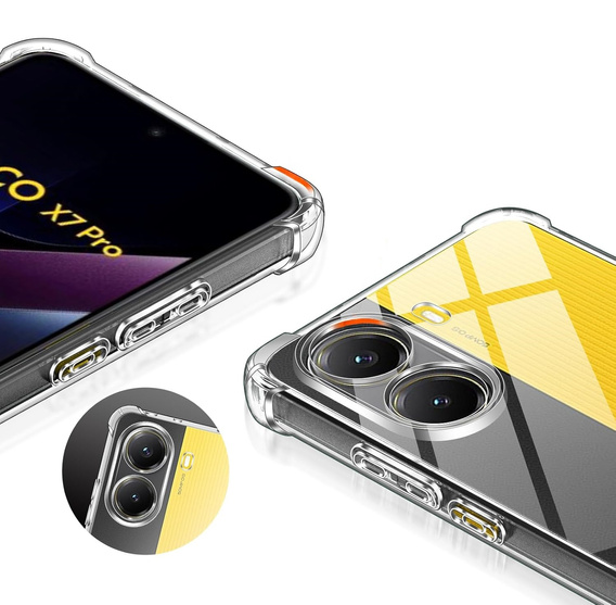Pouzdro pro Xiaomi Poco X7 Pro 5G, Dropproof, průhledné