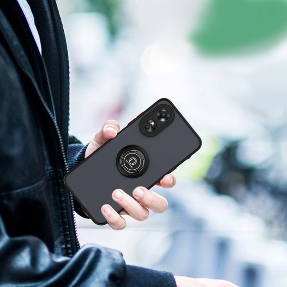 Pouzdro pro Oppo A78 4G, Frosted Ring, černé