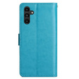 Klopové pouzdro pro Samsung Galaxy A55 5G, Wallet, Butterfly, fialové