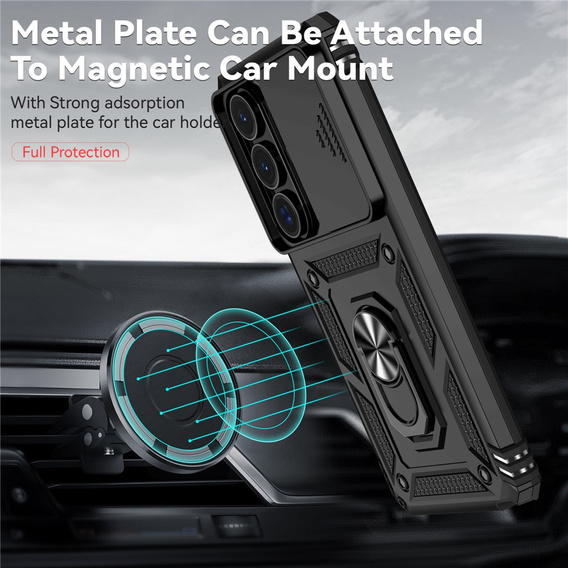 Pancéřové pouzdro s podstavcem a krytem objektivu pro Samsung Galaxy S26 Ultra