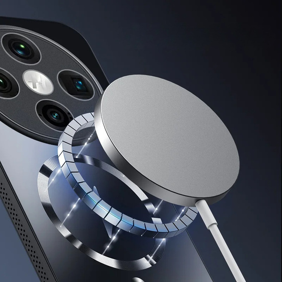 Pouzdro pro Oppo Find X8 Pro, MagSafe, stříbrné,