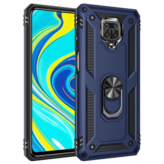 Pancéřové pouzdro pro Xiaomi Redmi Note 9S / 9 Pro, Nox Case Ring, námořnicky modré