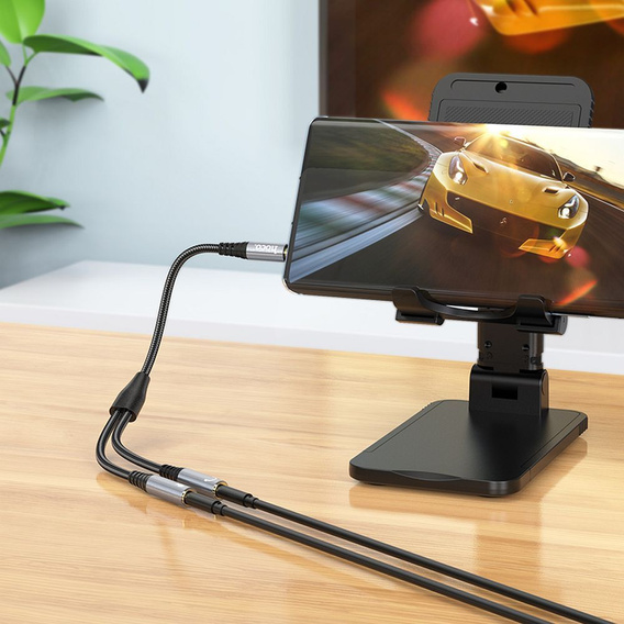Hoco UPA21 Audio kabel AUX 2v1 – rozbočovač Jack 3,5 mm