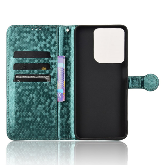 Flipové pouzdro pro Motorola Moto G86 Power 5G, Wallet Rhombus, zelené