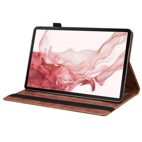 Pouzdro pro Samsung Galaxy Tab S10 FE+ Plus, Classic, s prostorem pro stylus, hnědé