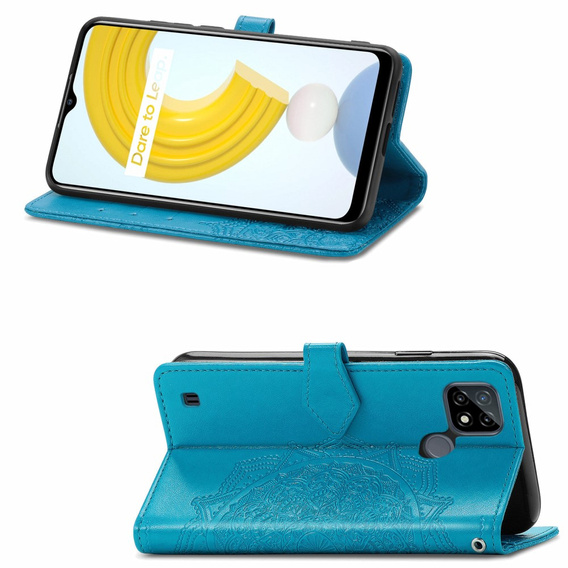 Klopové pouzdro pro Realme C21, Mandala, modré