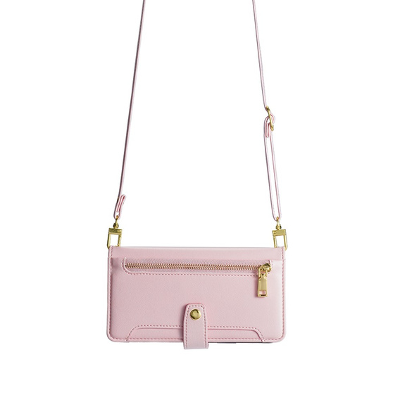 Klopové pouzdro pro Oppo Reno8 T 4G, Wallet Zipper Pocket, růžové
