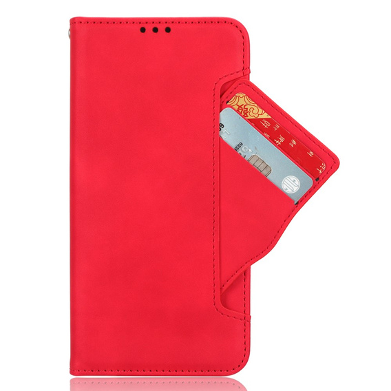 Klopové pouzdro pro Samsung Galaxy M55 5G, Card Slot, červené